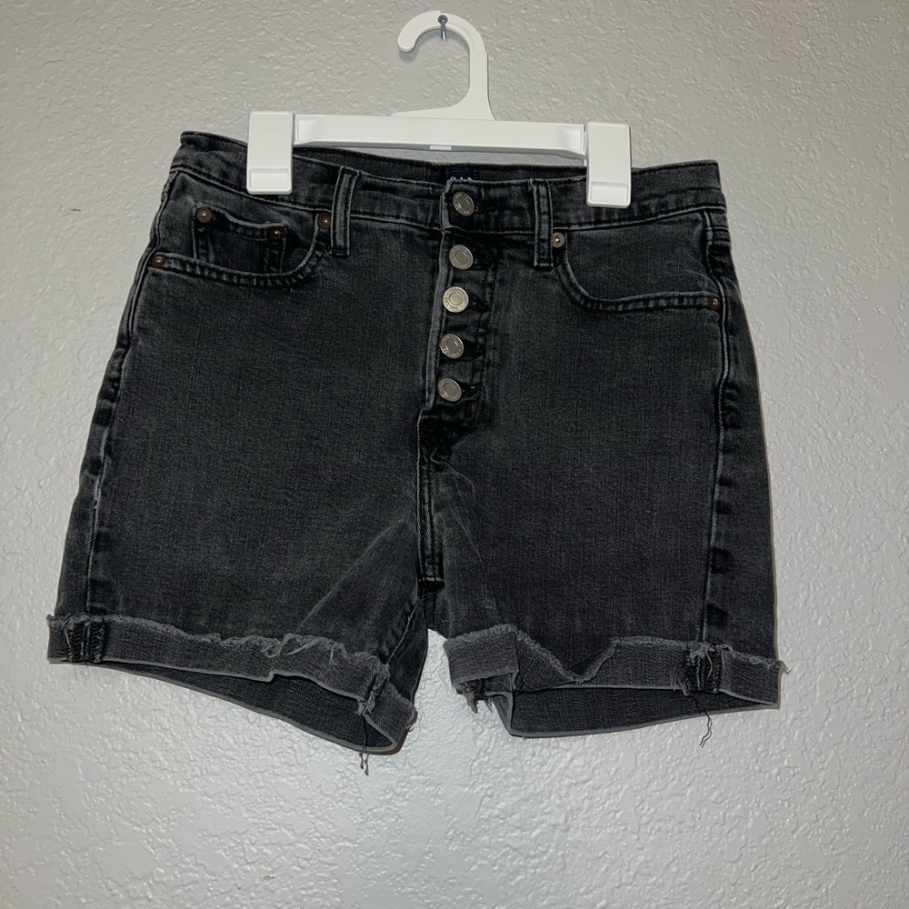 Gap High Rise 4" Short Denim Gray Jean Shorts